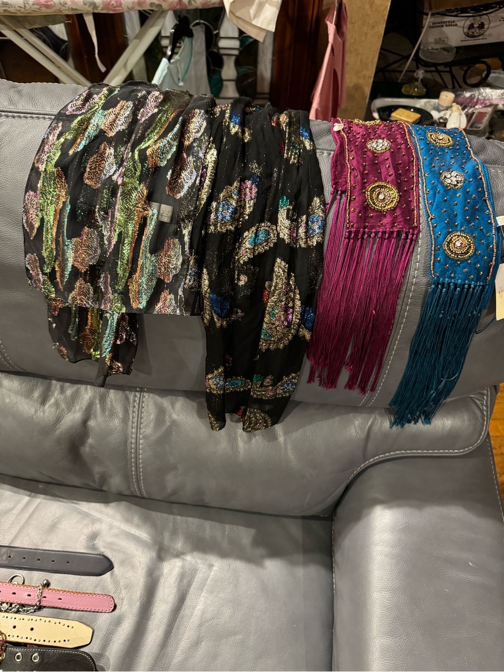 Set of 4 Vintage scarves/belts